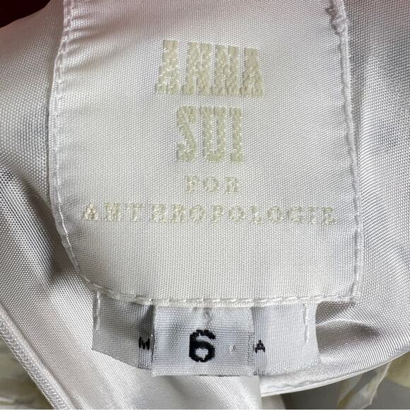 Anna Sui Strapless 100% silk dress with llama print size 6 B140 - Picture 4 of 6